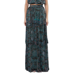 Toi & Moi Μακριά Φούστα Υφασμάτινη Ψηλόμεση Πλισέ Floral Κυπαρισσί 10-4032-126