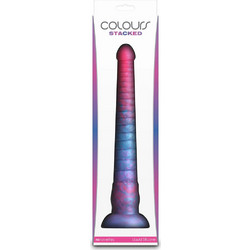 NS Novelties Colours Stacked Dildo με Βεντούζα 30.5cm Μωβ Ροζ