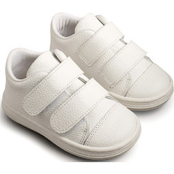 Babywalker Βαπτιστικά Sneakers για Αγόρι Δερμάτινα Ανατομικά Λευκά BS3028