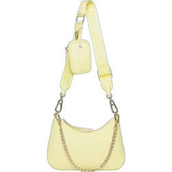 Steve Madden Γυναικεία Τσάντα Χιαστί από Δερματίνη Κίτρινη με Ιμάντα 13001827