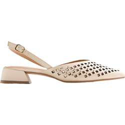 Gioseppo Γόβες Slingback Δερμάτινες με Χοντρό Χαμηλό Τακούνι Λευκές 79015