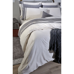 Down Town Home Σετ Σεντόνια Υπέρδιπλα Βαμβακερά 245x280 Ecru