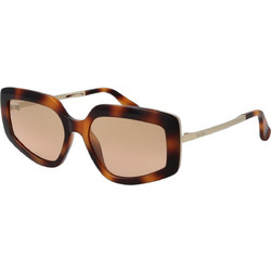 Max Mara MM0069 52G Γυναικεία Γυαλιά Ηλίου Πολυγωνικά Χρυσό Ταρταρούγα με Καφέ Φακό