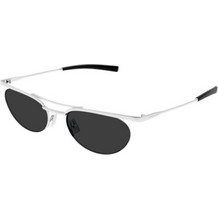 Saint Laurent SL862 003 Ανδρικά Γυαλιά Ηλίου Οβάλ Μεταλλικά Ασημί με Μαύρο Φακό