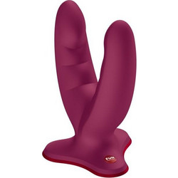 Fun Factory Ryde Grinding Διπλό Dildo με Βεντούζα Burgundy