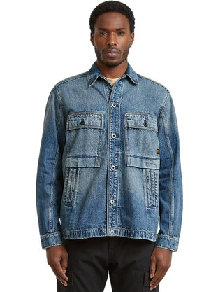 G-Star RAW Ανδρικό Πουκάμισο Τζιν Μακρυμάνικο Κανονική Γραμμή Μπλε D26462-E352-H949