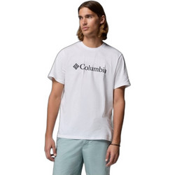 Columbia Ανδρικό Αθλητικό T-Shirt Λευκό 2155001-100