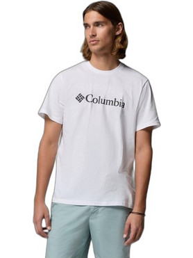 Columbia Ανδρικό Αθλητικό T-Shirt Λευκό 2155001-100