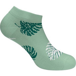 Walk Bamboo Γυναικείες Κάλτσες Σοσόνια Πράσινες με Σχέδια W332-20
