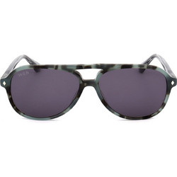 Web WE0368 56A Ανδρικά Γυαλιά Ηλίου Aviator Κοκάλινα Μαύρα με Μαύρο Φακό