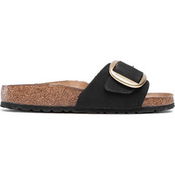 Birkenstock Madrid Big Buckle Δερμάτινα Γυναικεία Σανδάλια Ανατομικά Μαύρα 1023373