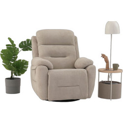 Πολυθρόνα Relax με Υποπόδιο Ανακλινόμενη Μπεζ Recliner Comfort Manuel 8684284145996