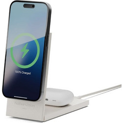 Native Union Rise 2in1 Ασύρματος Φορτιστής Qi2 Pad με Καλώδιο USB-C με Θύρα USB-C 15W Power Delivery Sandstone