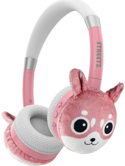 Streetz BT20 Ασύρματα Bluetooth Παιδικά Ακουστικά On Ear με Noise Cancelling Φούξια