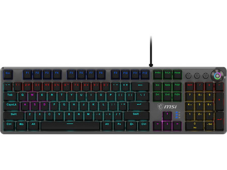 MSI Forge GK310 Μηχανικό Gaming Πληκτρολόγιο με Custom Red Διακόπτες RGB Black