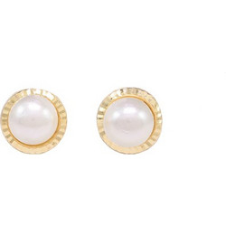 Million Diamonds Γυναικεία Σκουλαρίκια Καρφωτά από Xρυσό 14K με Πέρλα SK21376