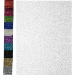 Colorfix Χαρτόνι Κανσόν Λευκό Glitter 50x70cm 1901505