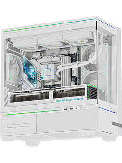 Thermalright TL-M10 with 4 Fans White Gaming Mini Tower Κουτί Υπολογιστή RGB με Πλαϊνό Παράθυρο
