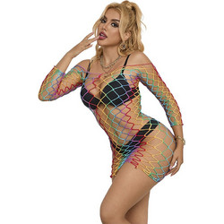 Subblime Sexy Φούστα Διχτυωτή Πολύχρωμη D-241391