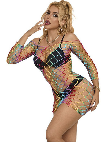 Subblime Sexy Φούστα Διχτυωτή Πολύχρωμη D-241391