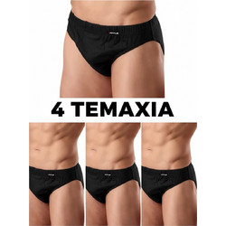Apple Boxer Ανδρικά Σλιπ Βαμβακερά Μαύρα 4Pack 0210240