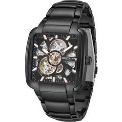 Kenneth Cole Ανδρικό Ρολόι Αυτόματο με Μαύρο Μεταλλικό Μπρασελέ KCWGY0046503