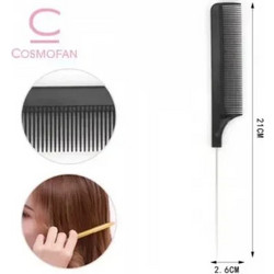 Cosmofan 98249 Επαγγελματική Χτένα Μαλλιών Λισουάρ Μεταλλική για Κρεπάρισμα Μαύρη