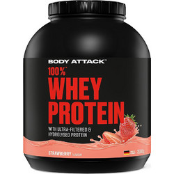 Body Attack 100% Whey Strawberry Πρωτεΐνη Ορού Γάλακτος Γράμμωσης 2kg
