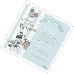 Parisis Προσκλητήριο Βάπτισης για Αγόρι Mickey με Φάκελο NP227