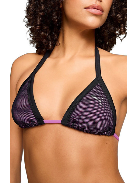 Puma Bikini Top Τριγωνάκι Μαύρο Μωβ 701237615-002