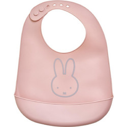 Miffy Koko Αδιάβροχη Σαλιάρα Σιλικόνης με Κουμπί & Τσέπη 6m+ Ροζ