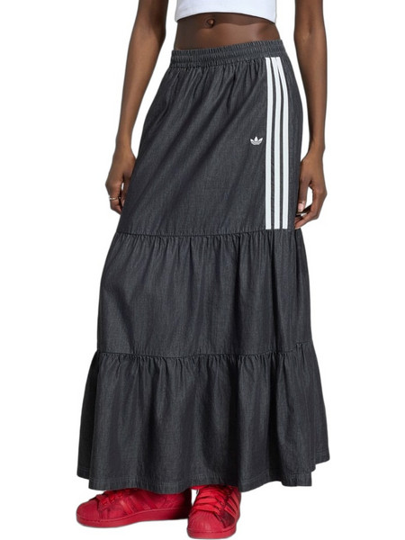 Adidas Summer Glow Μακριά Φούστα Υφασμάτινη Μαύρη KY8114