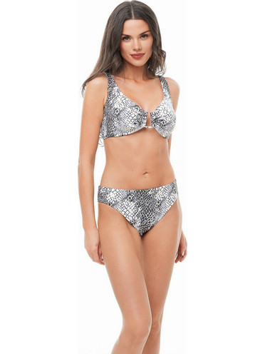 Bluepoint Luxe For Less Bikini Top Animal Print Λευκό Γκρι 26066023-01