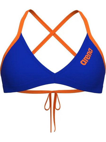 Arena Swim Tie Back Solid Αθλητικό Bikini Top Τριγωνάκι Royal Blue 004768-830