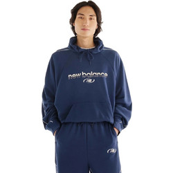 New Balance Trackside French Terry Hoodie Ανδρικό Αθλητικό Φούτερ με Κουκούλα Μπλε MT62W318NNY