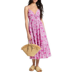 Michael Kors Midi Καλοκαιρινό Φόρεμα για Γάμο / Βάπτιση Floral Φούξια MS683DHKSM-653