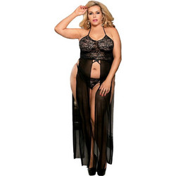 Subblime Sexy Φόρεμα See Through με Δαντέλα Μαύρο D-220786
