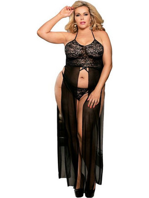Subblime Sexy Φόρεμα See Through με Δαντέλα Μαύρο D-220786