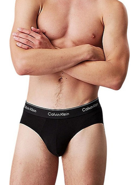 Calvin Klein Ανδρικά Σλιπ Βαμβακερά Μαύρα 3Pack LV00NB4388-TM6