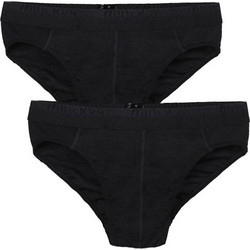Minerva Ανδρικά Σλιπ Βαμβακερά Μαύρα 2Pack 90-21032
