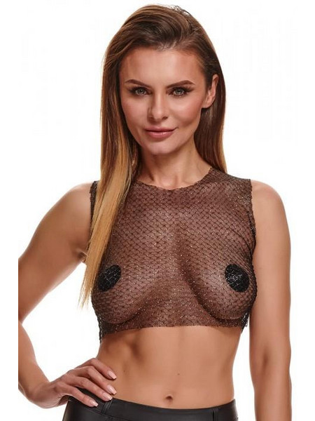 Demoniq Sexy Τοπ See Through Μαύρο 5903819101263