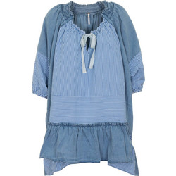 Free People Γυναικείο Καλοκαιρινό Top Λινό Μπλε OB1265631