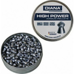 Diana High Power Βολίδες Pellets Αεροβόλου 5.5mm Μολυβένιες 1.37g / 21.14gr 200τμχ
