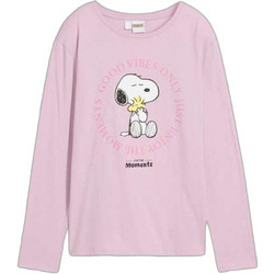 Bonprix Snoopy Παιδικό T-Shirt Μακρυμάνικο Ροζ 919702