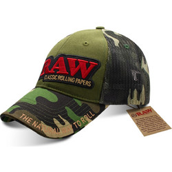 Raw Ανδρικό Καπέλο Jockey με Δίχτυ Snapback Υφασμάτινο Χακί 10099