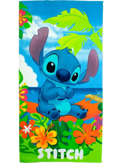 Dimcol Lilo & Stitch 086 Παιδική Πετσέτα Θαλάσσης Microfiber Γαλάζια Πράσινη 70x140cm 54460912083