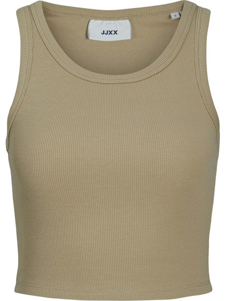 JJXX Γυναικείο Καλοκαιρινό Crop Top Ριπ Χακί 12200401