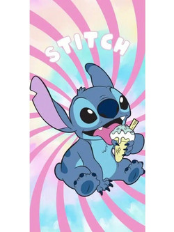 Borea Fun Stitch Παιδική Πετσέτα Θαλάσσης Microfiber Ροζ 70x140cm 034686111120