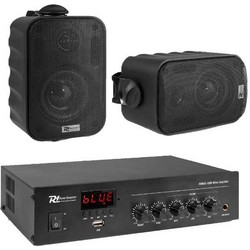 Power Dynamics 2x BC30V + PDM25 Σετ Παθητικά Ηχεία Τοίχου 20W Αδιάβροχα Μαύρα