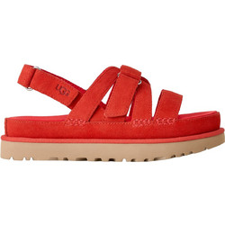 UGG Goldenstar Gleam Γυναικεία Σανδάλια Suede Κόκκινα 1175122-RPPP